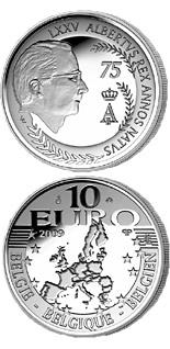 75e verjaardag Koning Albert II 10 euro België 2009 Proof